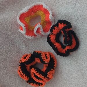 Halloween Colorful Crochet Hair Scrunchies
